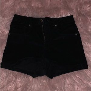 Black Corduroy Shorts
